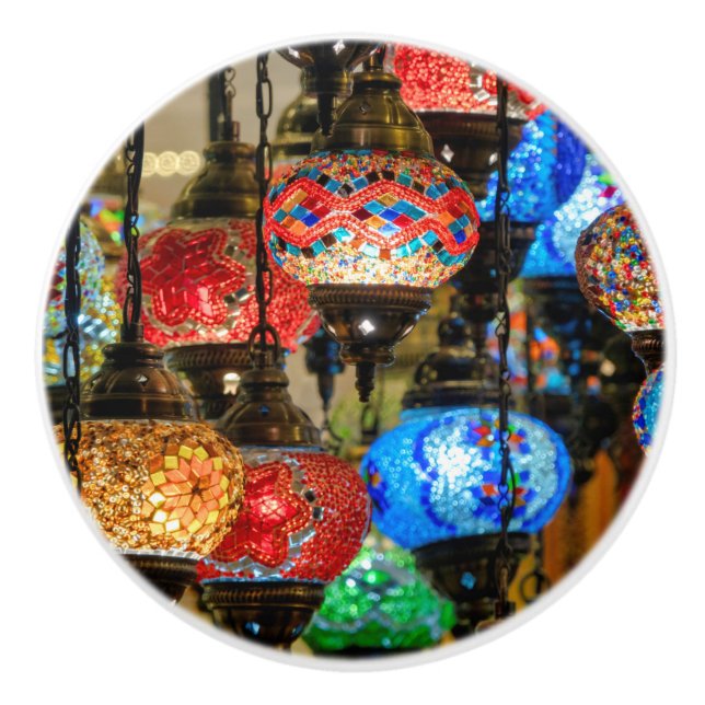Bouton De Porte En Céramique Lampe en mosaïque (Devant)
