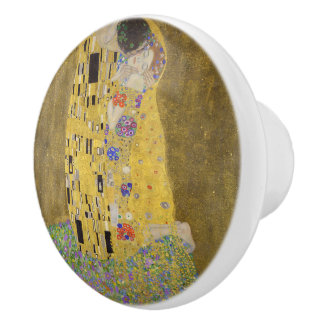 Bouton De Porte En Céramique Le baiser de Gustav Klimt peinture d'art
