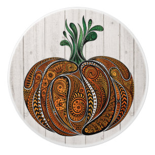 Bouton De Porte En Céramique Le Citrouille Artistique Toute la saison Ceramic K