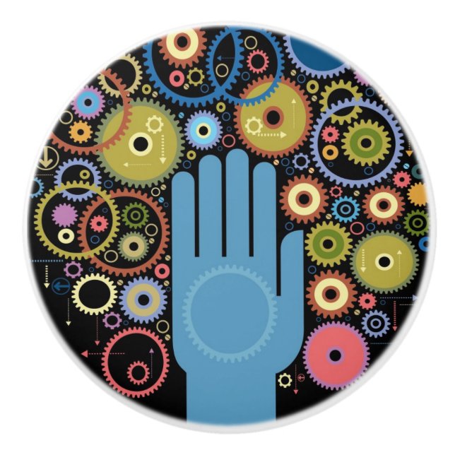 Bouton De Porte En Céramique Le concept du mouvement (Devant)