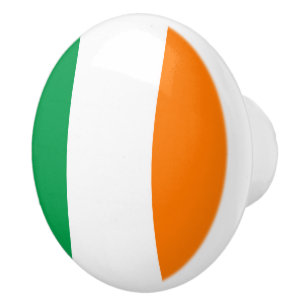 Bouton De Porte En Céramique Le drapeau irlandais de la porte de l'Irlande et