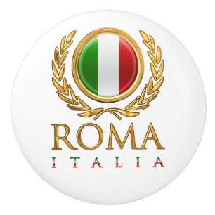 Bouton De Porte En Céramique Le drapeau italien