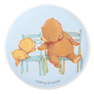 Bouton De Porte En Céramique Le grand ours Brown aide peu ours jaune