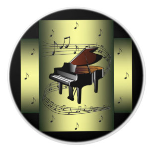 Bouton De Porte En Céramique Le ~ musical de remous de ~ de piano note le ~ * ~