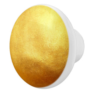 Bouton De Porte En Céramique Leaf Or de luxe Metallic cher tendance