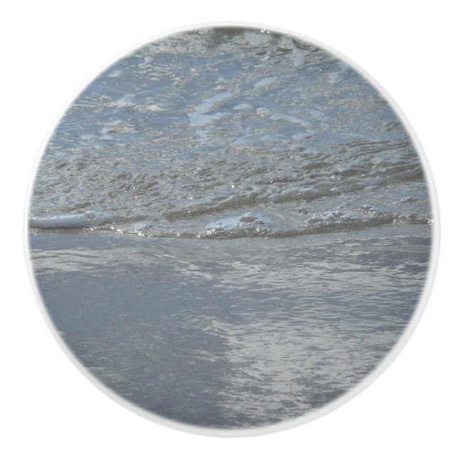 Bouton De Porte En Céramique L'eau sur la plage Photographie Abstraite (Devant)