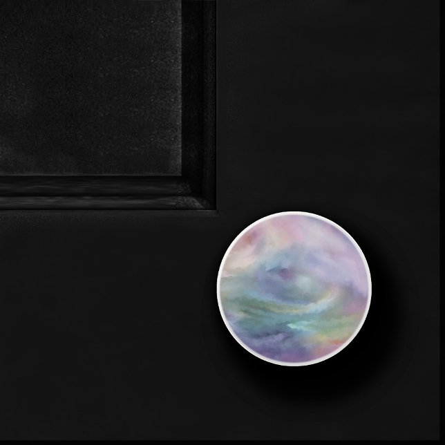 Bouton De Porte En Céramique Les Pastels Whimsical | Dreamy Muted Rainbow Mottl (Créateur téléchargé)
