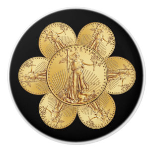 Bouton De Porte En Céramique Liberty 2016 ~ American Gold Eagle ~ * ~