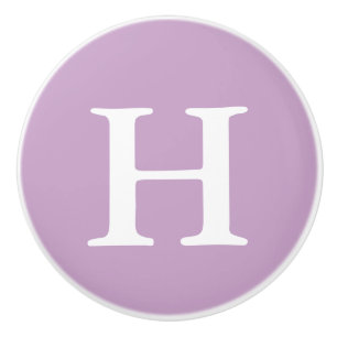 Bouton De Porte En Céramique Lilac Monogrammé