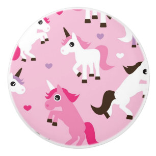 Bouton De Porte En Céramique l'illustration de licorne badine l'arrière - plan