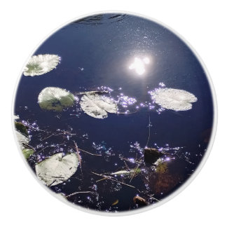Bouton De Porte En Céramique Lily pad Water Fairy Reflection