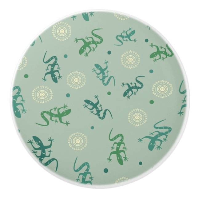 Bouton De Porte En Céramique Lizard (Devant)