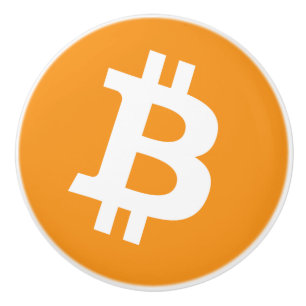 Bouton De Porte En Céramique Logo Bitcoin