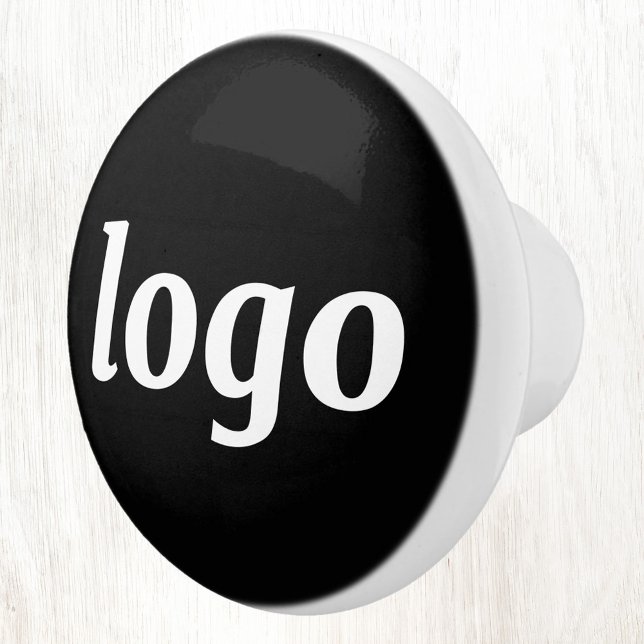 Bouton De Porte En Céramique Logo simple Marque promotionnelle d'entreprise (Simple logo business branding promotional ceramic door pull or knob)
