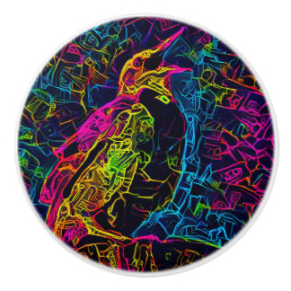 Bouton De Porte En Céramique L'oiseau solitaire 3