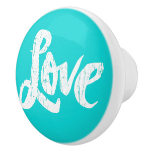 Bouton De Porte En Céramique LOVE Word Moderne Letter Hippie Ceram désorganisé