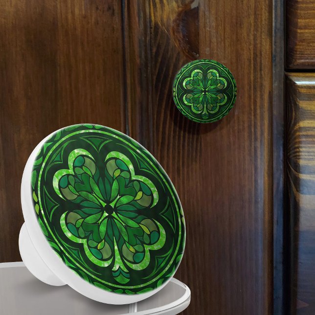 Bouton De Porte En Céramique Luxueux trèfle à quatre feuilles (Créateur téléchargé)