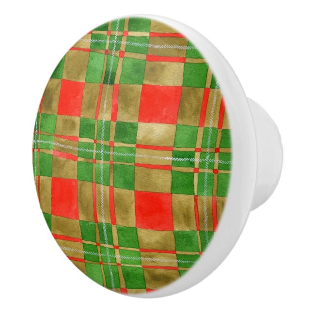 Bouton De Porte En Céramique MAC GREGOR TARTAN Ceramic Knob (Droite)