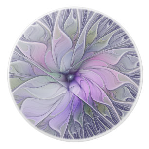 Bouton De Porte En Céramique Magnifique beauté moderne abstraite fleur d'art fr