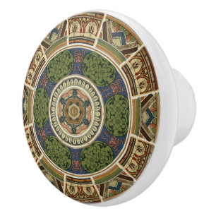 Bouton De Porte En Céramique Magnifique Mandala