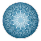Mandala à motif kaléidoscopique bleu blanc