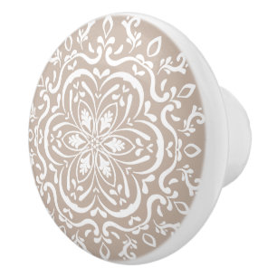 Bouton De Porte En Céramique Mandala en laine