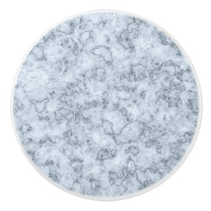 Bouton De Porte En Céramique Marbre bleu