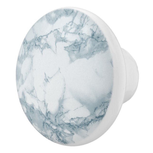 Bouton De Porte En Céramique Marbre bleu clair (Droite)