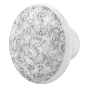 Bouton De Porte En Céramique Marbre gris