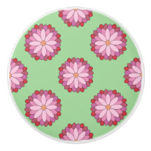 Médaillon asiatique rose pastel Floral