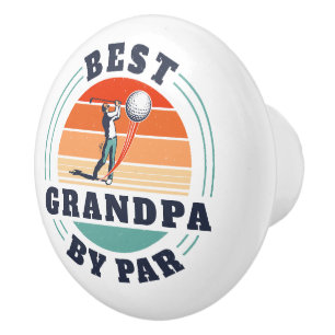 Bouton De Porte En Céramique Meilleur Grand-Papa Fête des Grands-Parents Rétro 