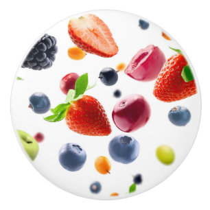 Bouton De Porte En Céramique Mélanger les fruits