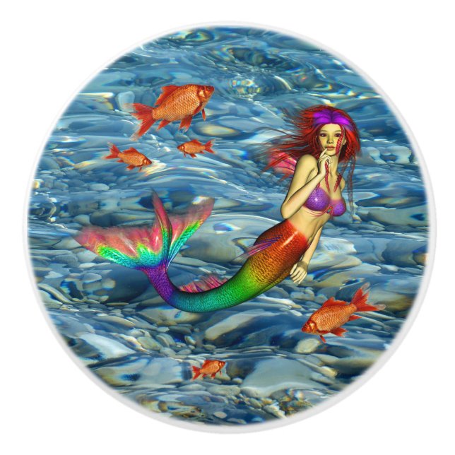 BOUTON DE PORTE EN CÉRAMIQUE MERMAID (Devant)
