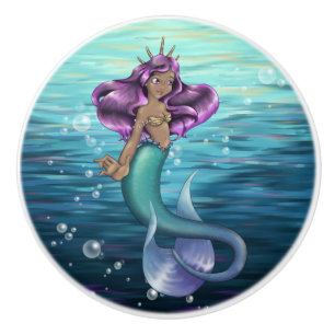 Bouton De Porte En Céramique Mermaid Iole