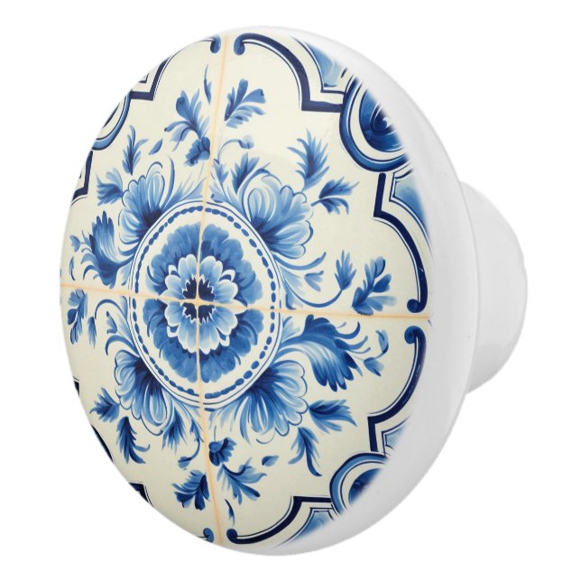 Bouton De Porte En Céramique Mignonne faux portugais (Droite)