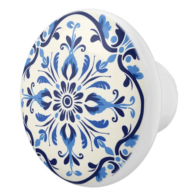 Bouton De Porte En Céramique Mignonne faux portugais (Droite)
