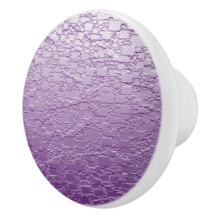 Bouton De Porte En Céramique Mini-mosaïque de teinte violette