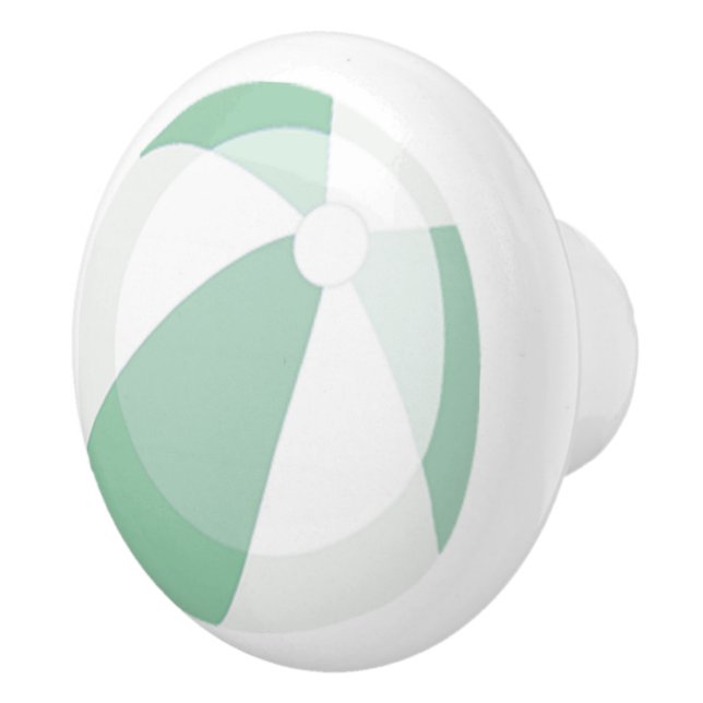 Bouton De Porte En Céramique Mint Beach Ball Beach House Door Knob (Droite)