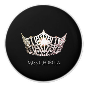 Bouton De Porte En Céramique Miss America Argent Crown Céramique Cabinet Knob