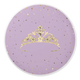 Bouton De Porte En Céramique Miss America Princess Crown Ceramic Cabinet Knob