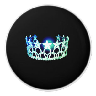 Bouton De Porte En Céramique Miss USA Mint Crown Ceramic Cabinet Knob