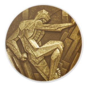 Bouton De Porte En Céramique Mobilier Art Déco vintage