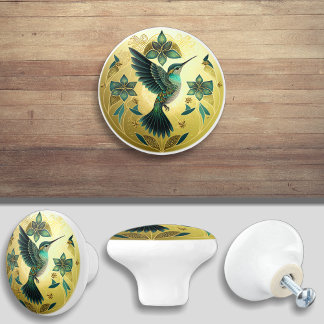Bouton De Porte En Céramique Mobilier élégant en armoire Hummingbird