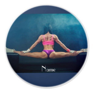 Bouton De Porte En Céramique Modèle de condition physique féminine Split Thunde
