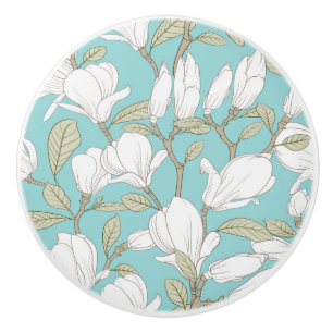 Bouton De Porte En Céramique Modèle floral