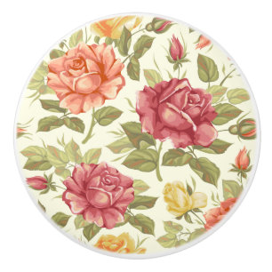 Bouton De Porte En Céramique Modèle floral