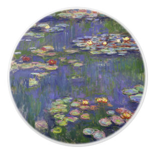 Bouton De Porte En Céramique Monet Water Lilies Chef-d'oeuvre Peinture