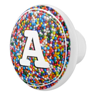 Bouton De Porte En Céramique Monogramme saupoudrer les enfants Children's S