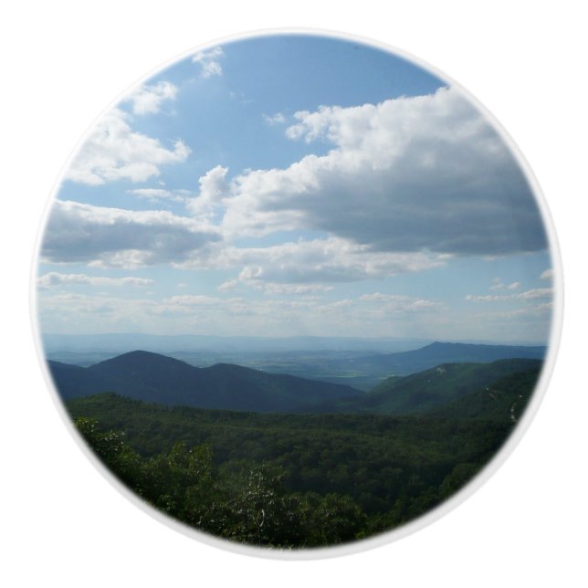 Bouton De Porte En Céramique Montagnes Appalaches II Shenandoah (Devant)