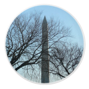 Bouton De Porte En Céramique Monument de Washington dans le paysage d'hiver I